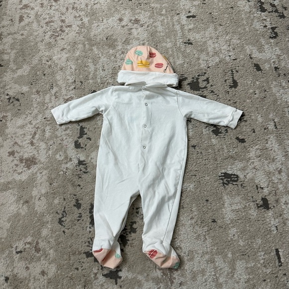 Elisabetta Franchi Baby Footie, Blanket & Hat Macaron Set Size 3 Months - Picture 2 of 5